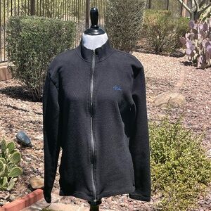 VINTAGE - TINLEY - Black Fleece Cycling Jacket